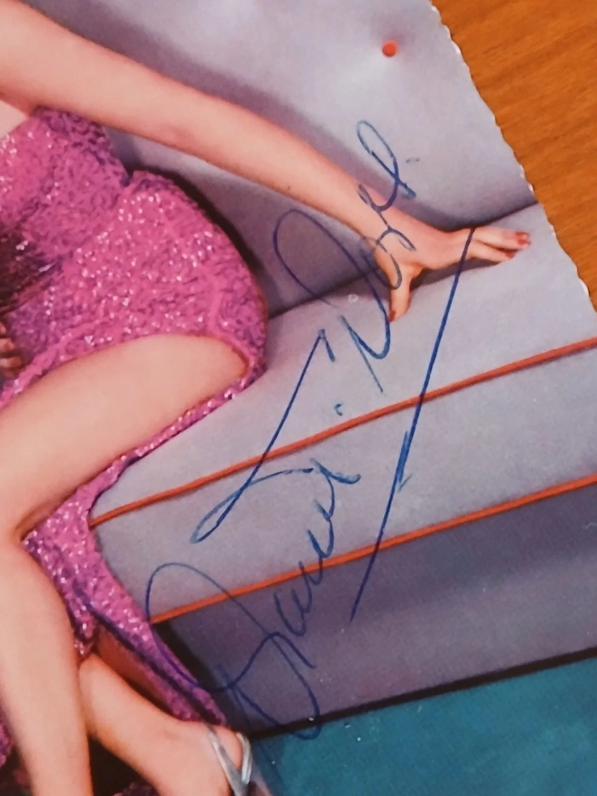 Diana Dors — Diana Dors, Tread Softly Stranger, Signed Autograph 1960's Postcard 6x4 inch, image 4