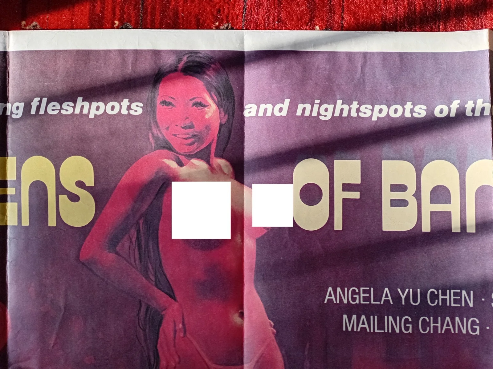 Sex Dens of Bangkok [1977] Artwork by Sam Peffer - ORIGINAL UK Quad Film Poster, изображение 4
