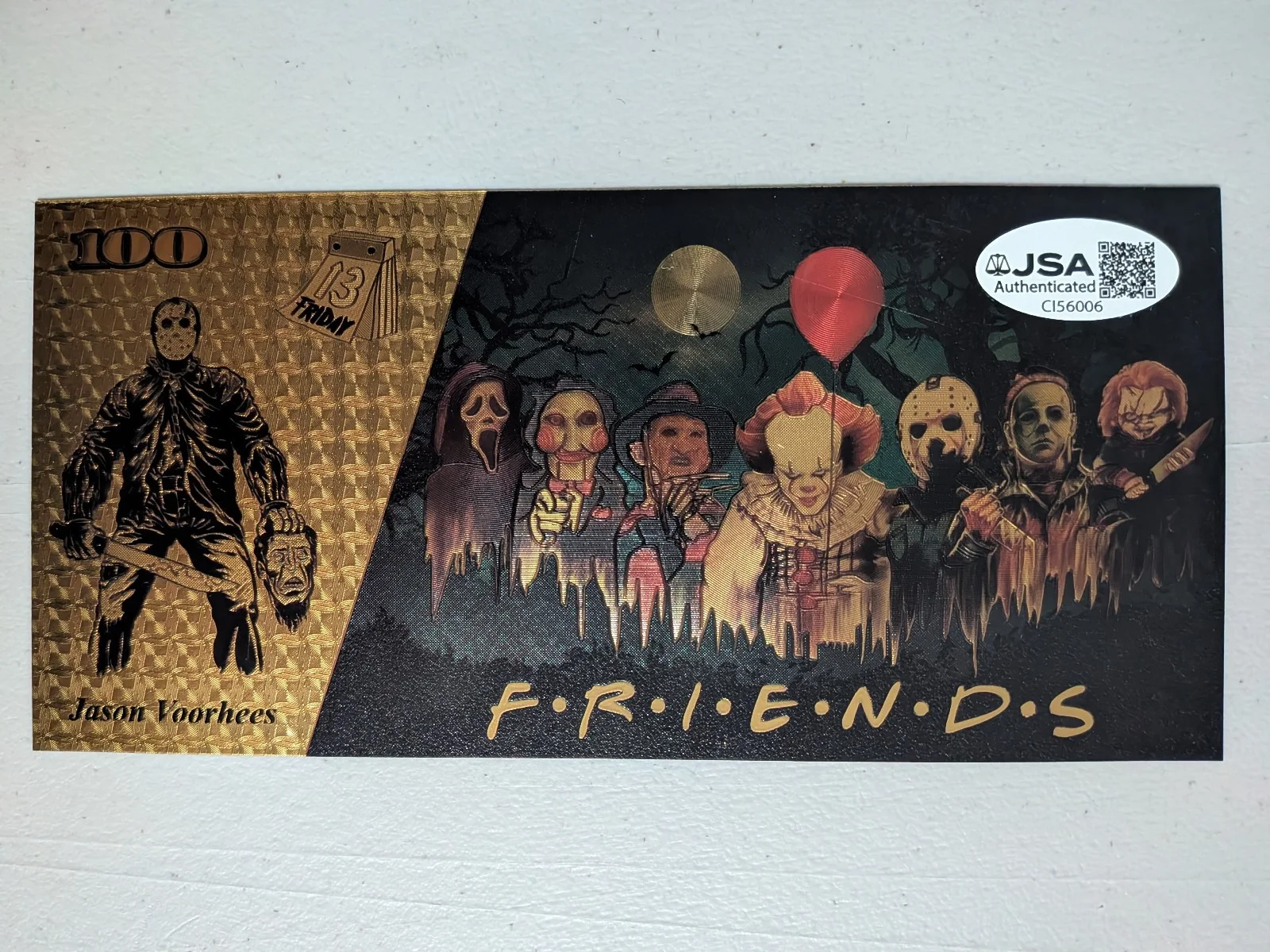 KANE HODDER Signed 3x6 Ticket Card Jason Voorhees Friday the 13th Auto JSA COA, image 2