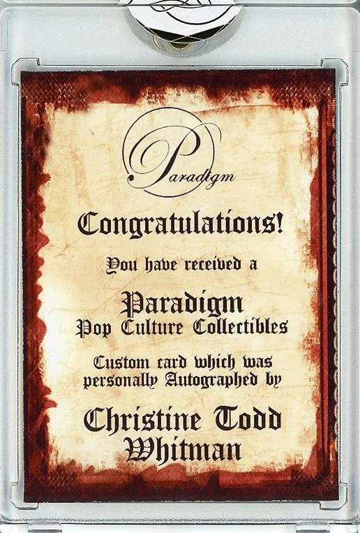 Christine Todd Whitman — -HOWARD STERN SHOW- CHRISTINE TODD WHITMAN Signed/Autograph/Auto Radio/TV Card, изображение 2