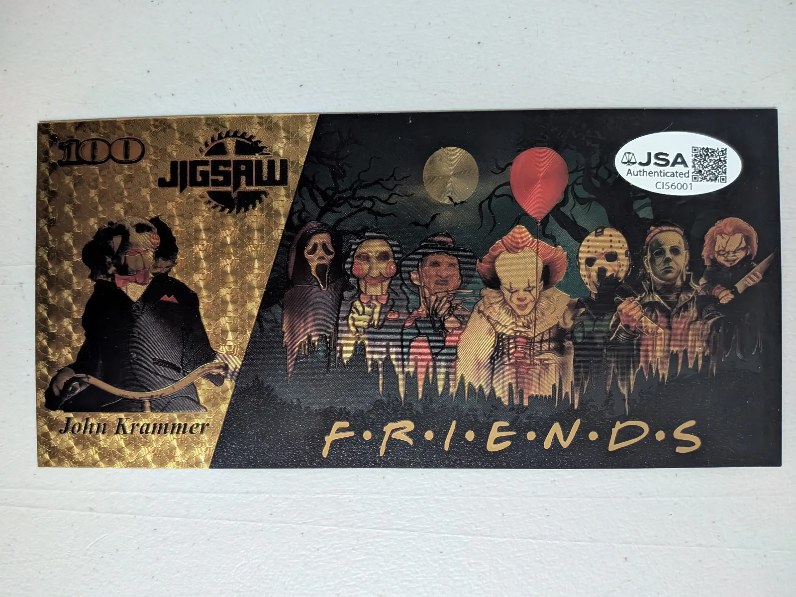 Costas Mandylor Signed Saw 3-D 3x6 Ticket CARD Mark Hoffman Autograph JSA COA, изображение 2