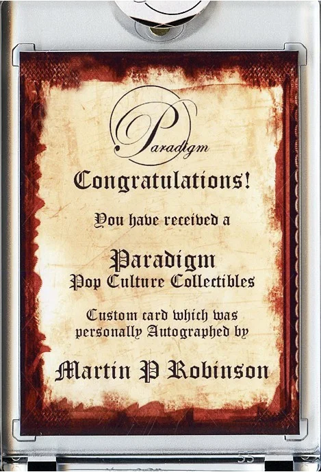 Martin P Robinson — 1980's -TRANSFORMERS- MARTIN P ROBINSON Signed/Autograph/Auto TV Cartoon Card, изображение 2