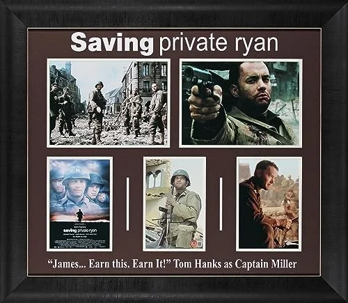Tom Hanks — Tom Hanks Saving Private Ryan Authentic Signed Framed Display Autographed BAS, image 3