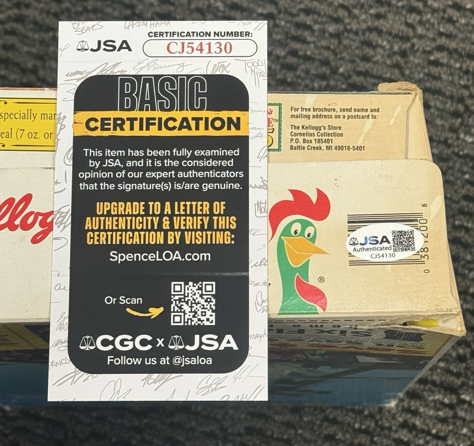 George Clooney — George Clooney Signed Autographed Kelloggs Corn Flakes Batman Cereal Box JSA COA, image 2