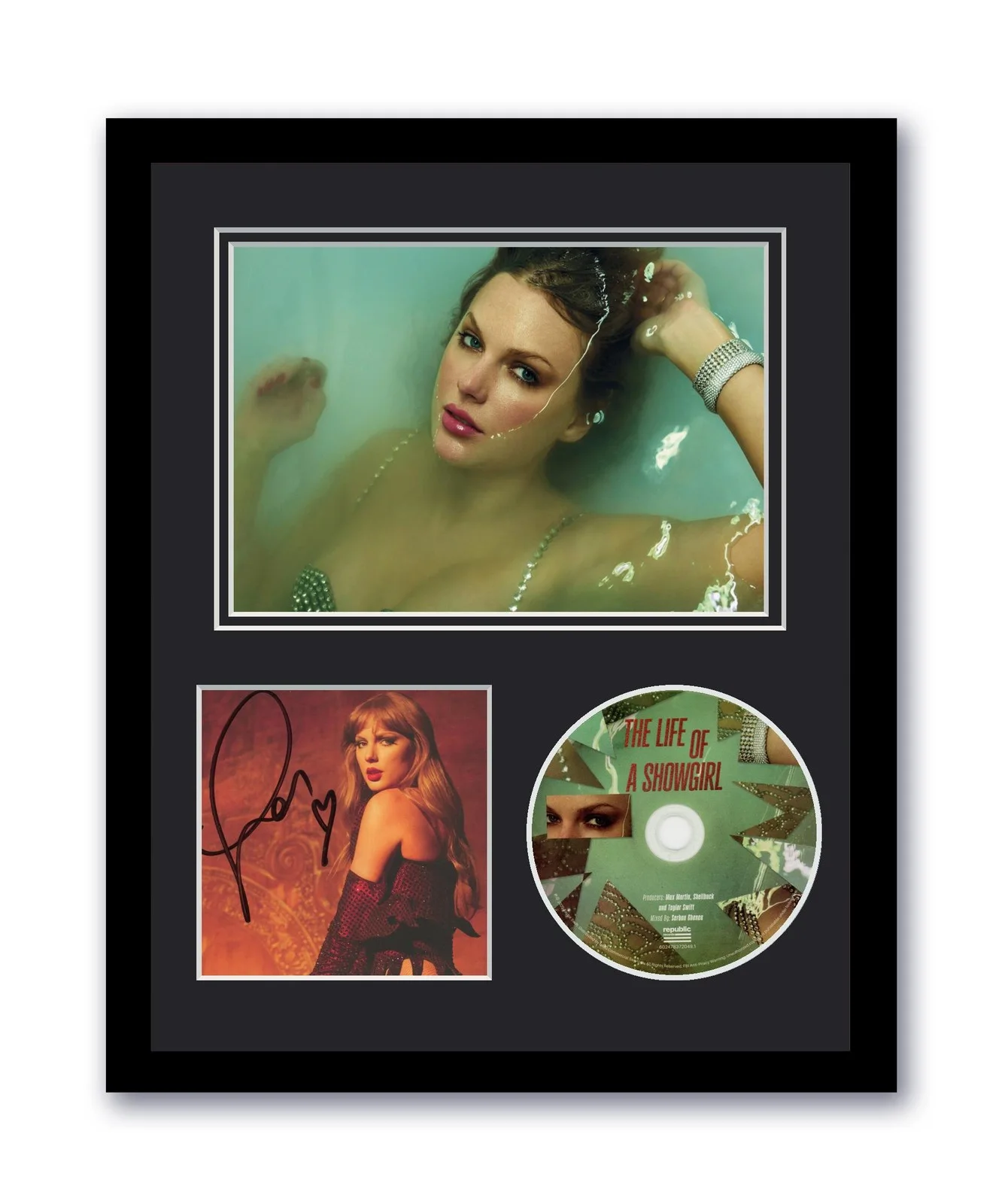 Taylor Swift — Taylor Swift Autographed 11x14 Framed CD Photo Life Of A Showgirl Photo 3 ACOA