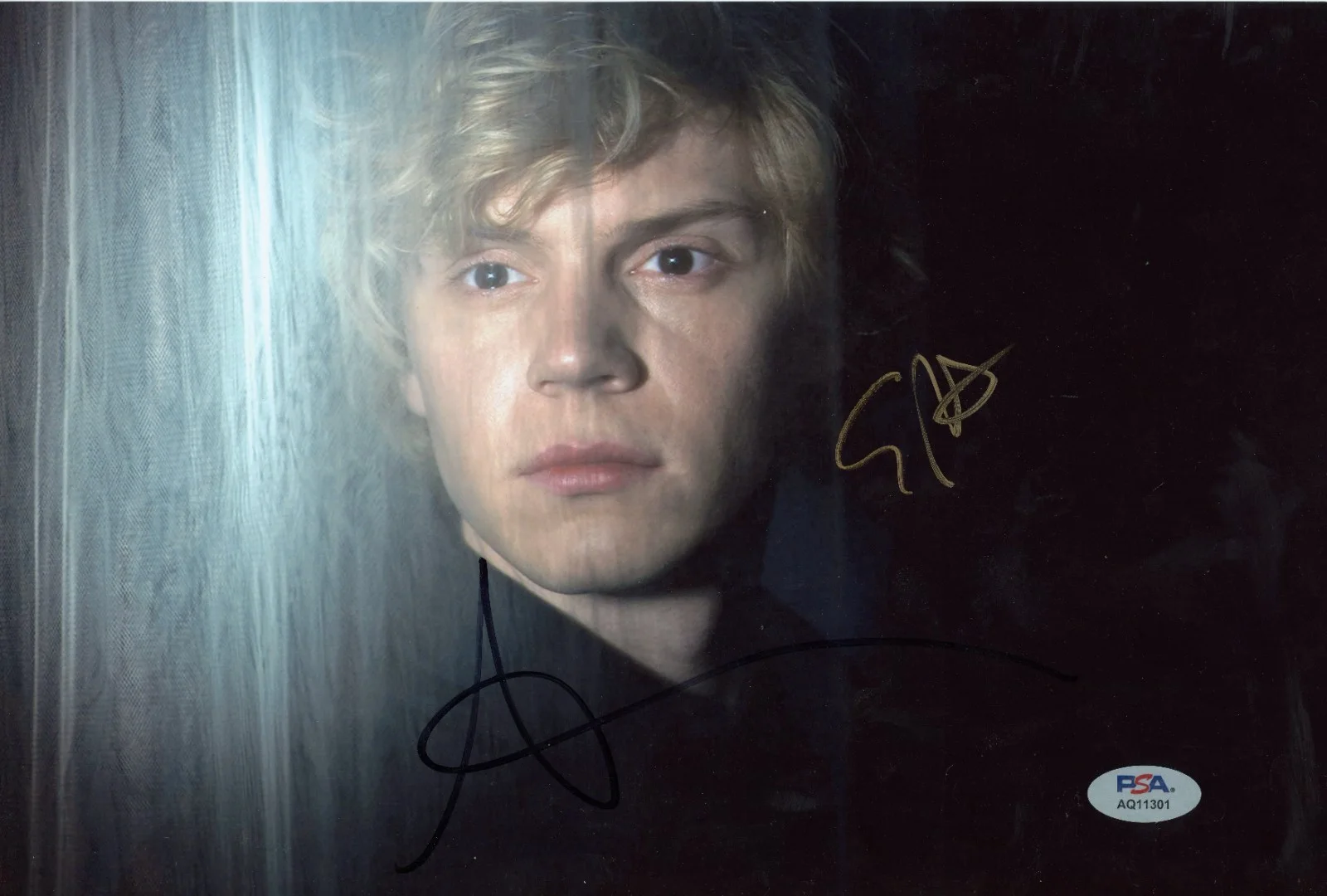 Evan Peters & Sarah Paulson — Evan Peters & Sarah Paulson American Horror Story Signed 8x12 Photo PSA DNA COA