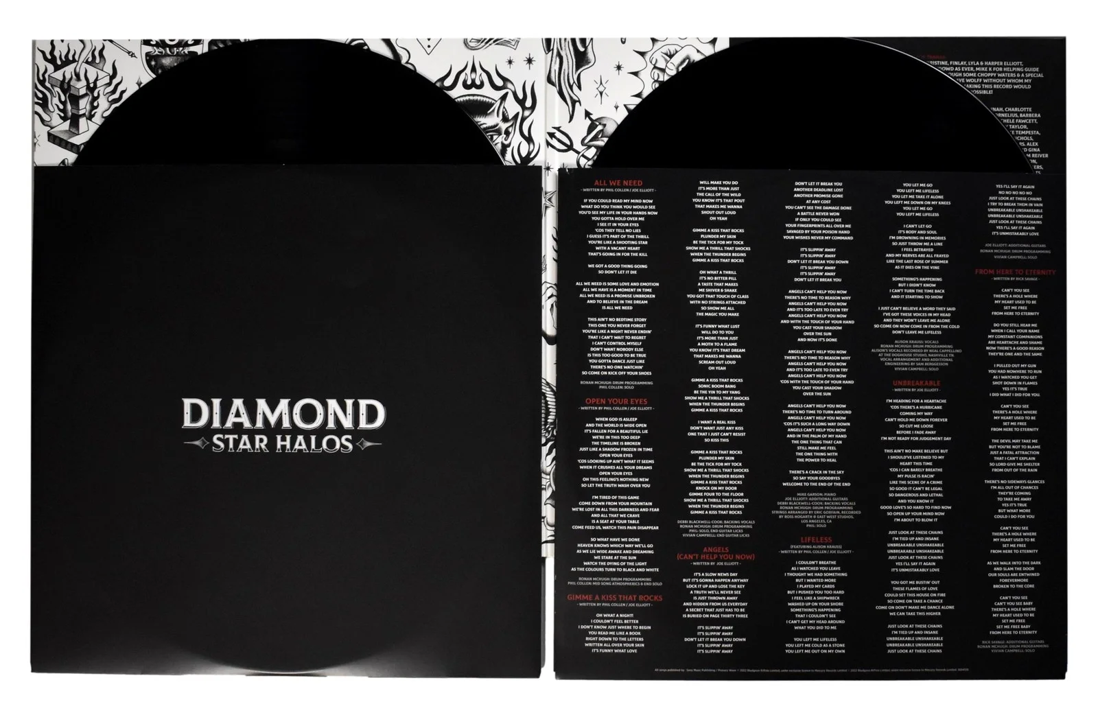 Def Leppard Joe Elliott/Phil Collen Signed Album "Diamond Star Halos" JSA 201028, image 5