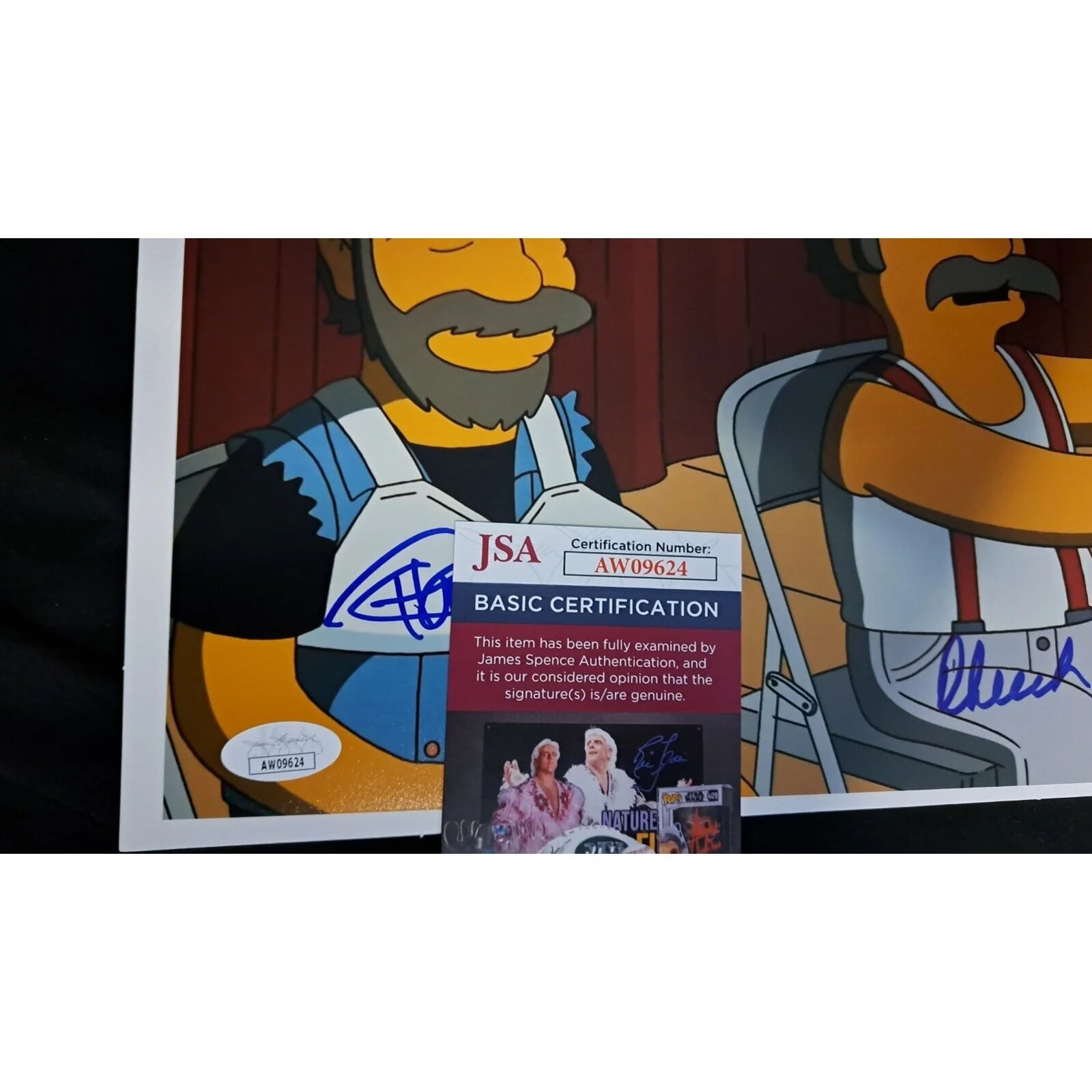 Cheech Marin & Tommy Chong signed "The Simpsons" 8x10 (JSA), image 3