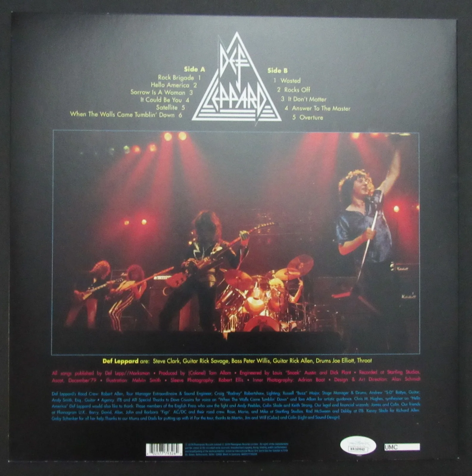 Def Leppard Joe Elliott/Phil Collen Signed Album "On Through the Night" JSA 3, изображение 4