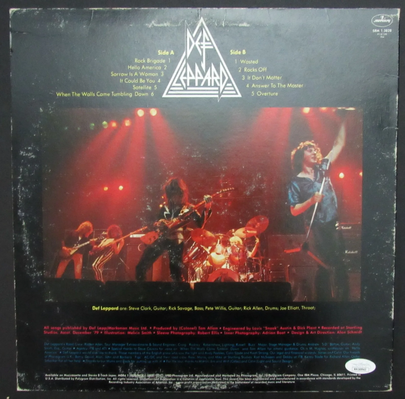 Def Leppard Joe Elliott/Phil Collen Signed Album "On Through the Night" JSA 2, изображение 4