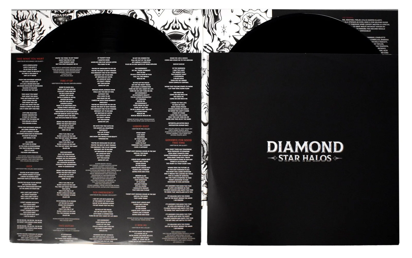 Def Leppard Joe Elliott/Phil Collen Signed Album "Diamond Star Halos" JSA 201029, image 5