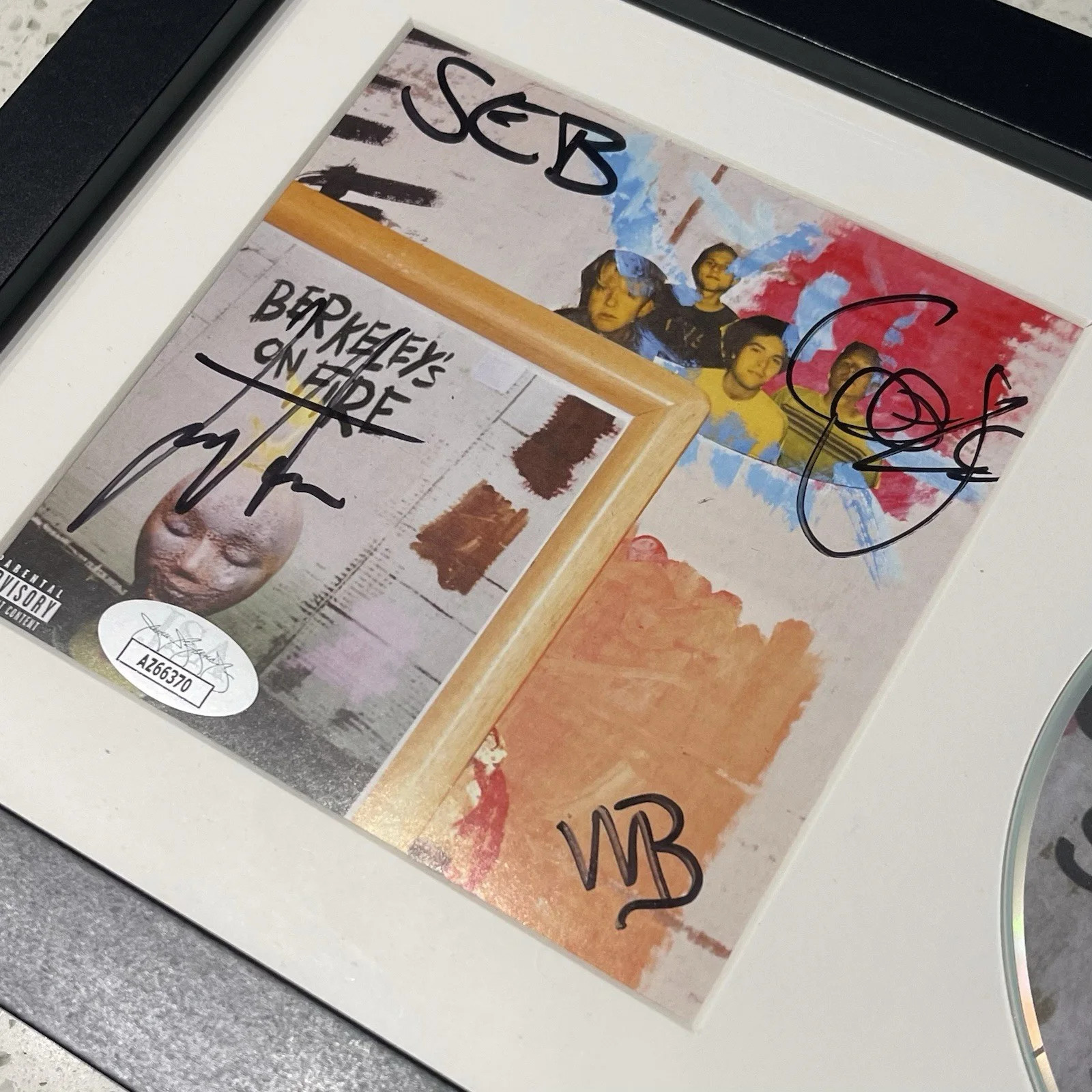 SWMRS FULL BAND SIGNED BERKELEY’S ON FIRE CD ALBUM COLE BECKER AUTOGRAPH JSA COA, image 3