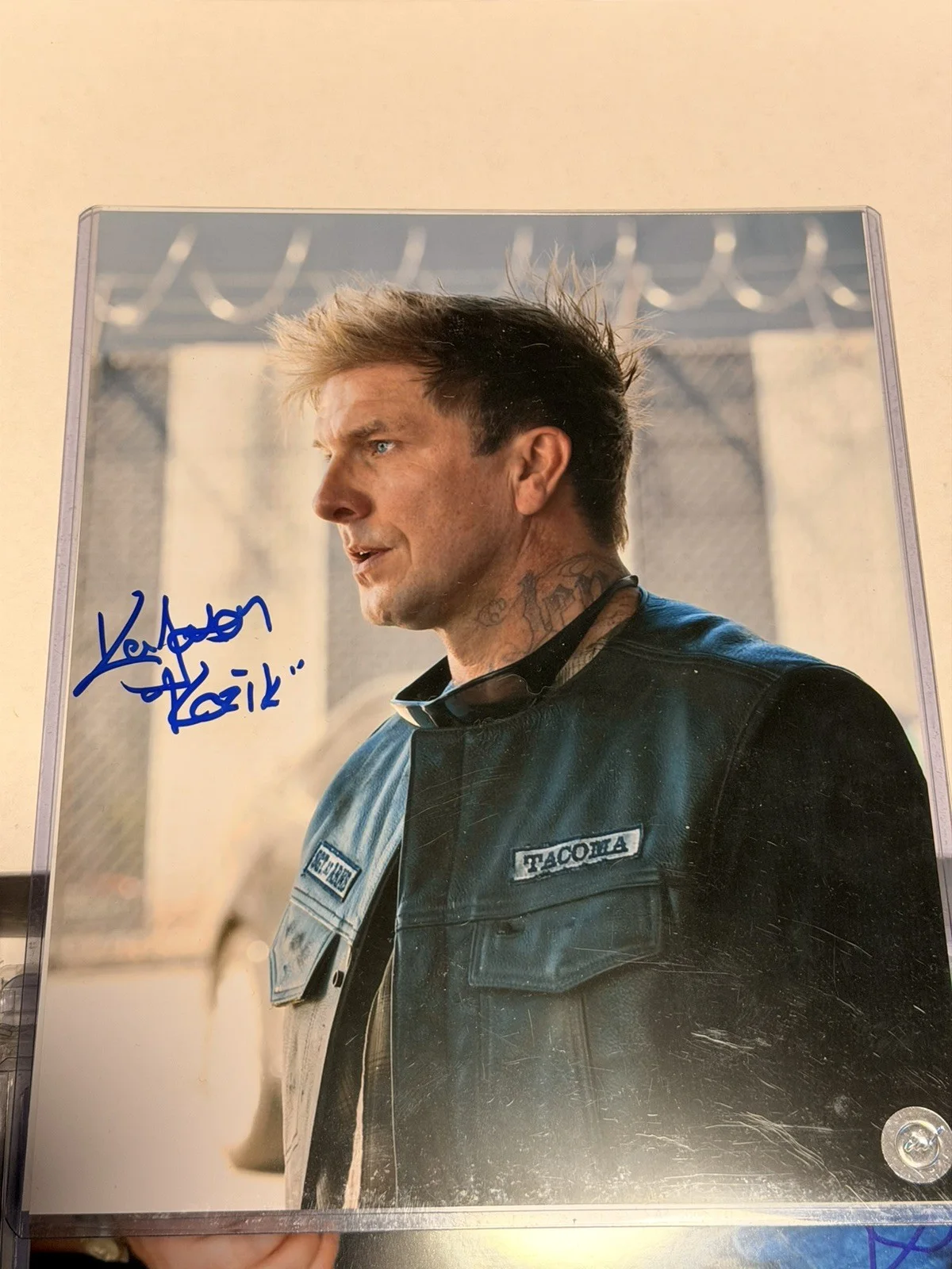 2 Signed photo lot Mark Boone Kenny Johnson Sons of Anarchy Autograph COA, image 5