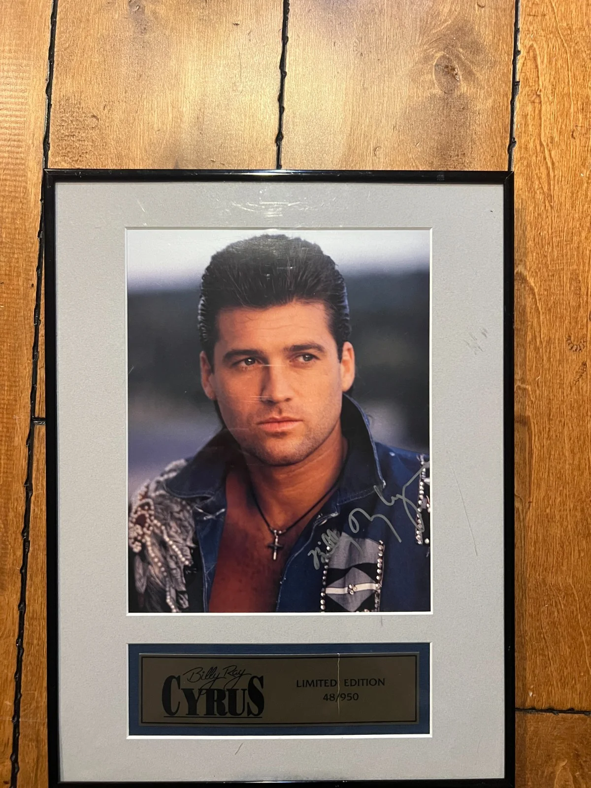 Billy Ray Cyrus SIGNED 12"x16" Framed & Matted Photo AUTO LE 48/950 SCORE BOARD, image 2