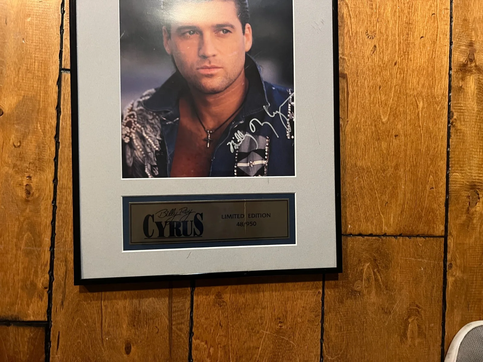 Billy Ray Cyrus SIGNED 12"x16" Framed & Matted Photo AUTO LE 48/950 SCORE BOARD, image 4