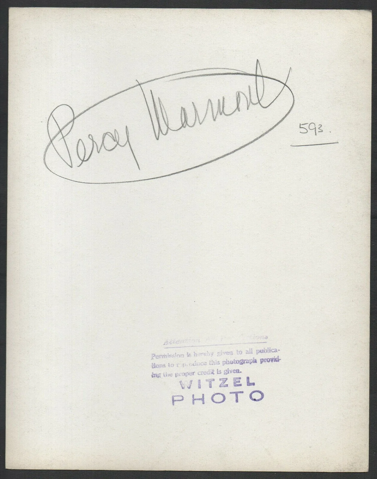 PERCY MARMONT 1920s Albert Witzel ORIGINAL PORTRAIT #1, image 2