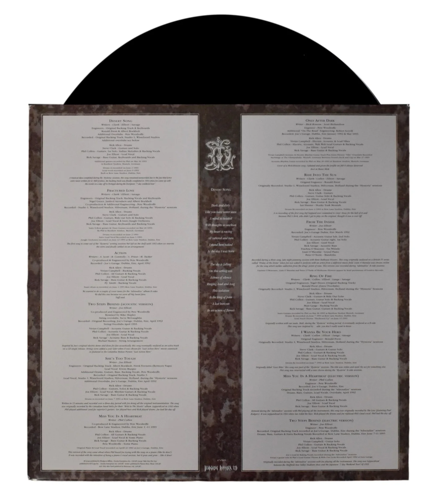 Def Leppard Joe Elliott/Phil Collen Dual-Signed Album "Retroactive" JSA 200745, изображение 4