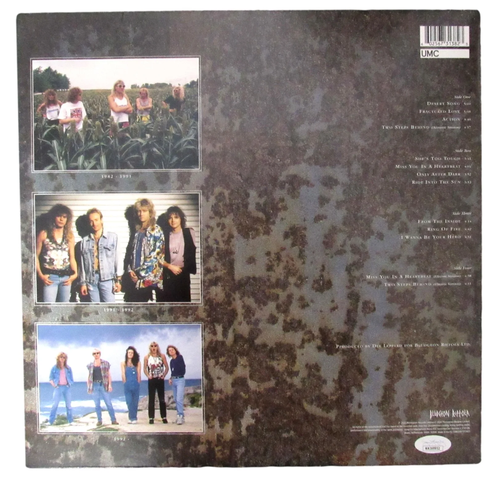 Def Leppard Joe Elliott/Phil Collen Dual-Signed Album "Retroactive" JSA 200742, изображение 4