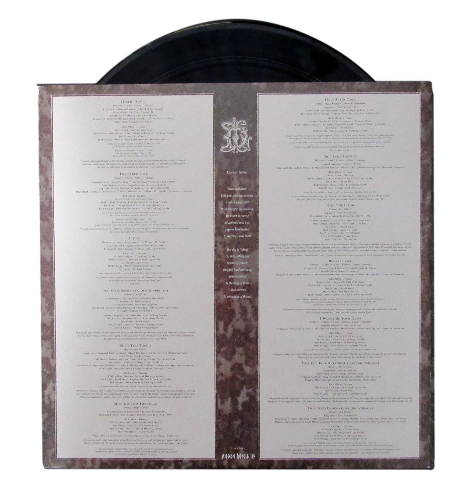 Def Leppard Joe Elliott/Phil Collen Dual-Signed Album "Retroactive" JSA 200742, изображение 5