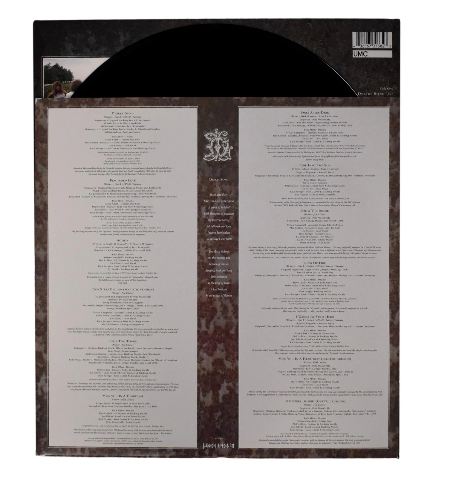 Def Leppard Joe Elliott/Phil Collen Dual-Signed Album "Retroactive" JSA 200744, изображение 5