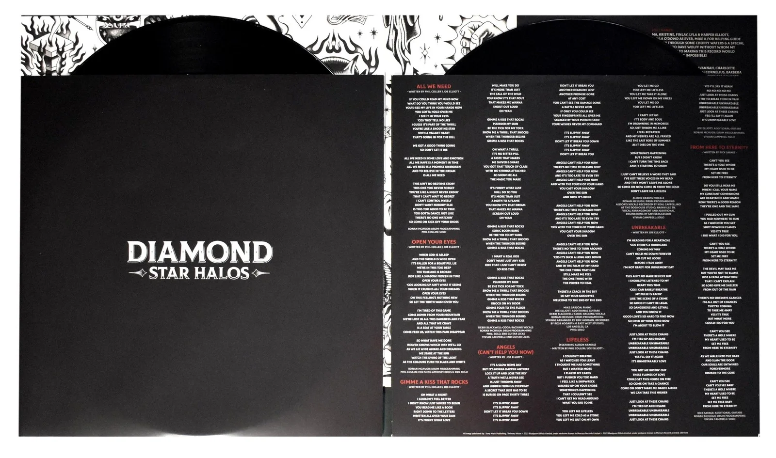 Def Leppard Joe Elliott/Phil Collen Signed Album "Diamond Star Halos" JSA 200757, изображение 5
