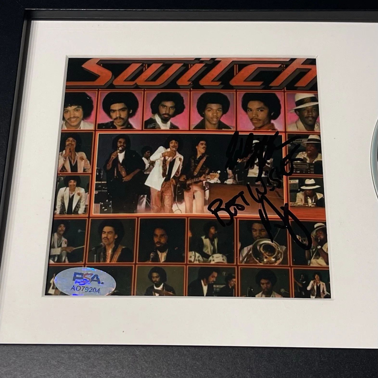 SWITCH BAND SIGNED SELF TITLED CD ALBUM EDDIE FLUELLEN + 1 AUTOGRAPH PSA COA, изображение 2