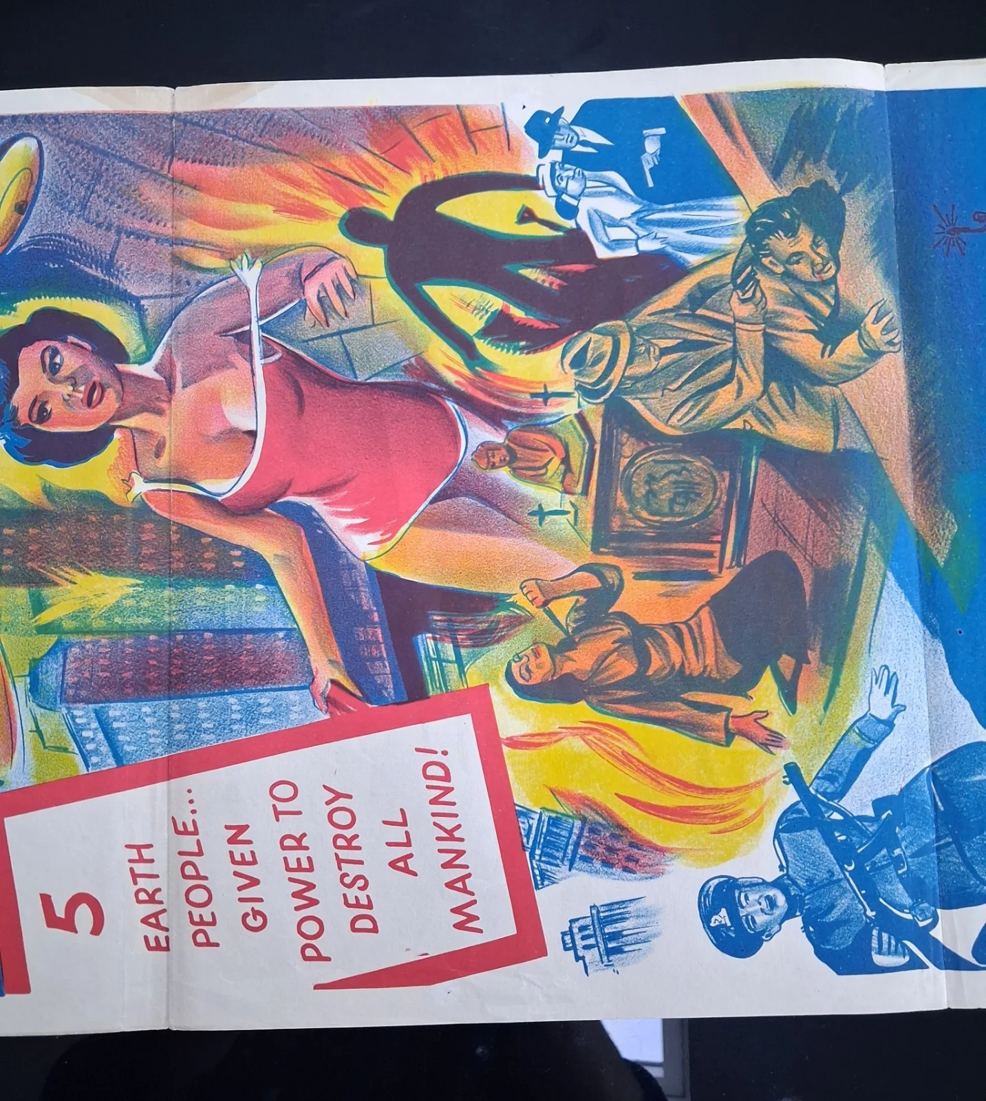 An Original '27th Day' 1957 Vintage Folded Australian Daybill Movie Poster, image 4