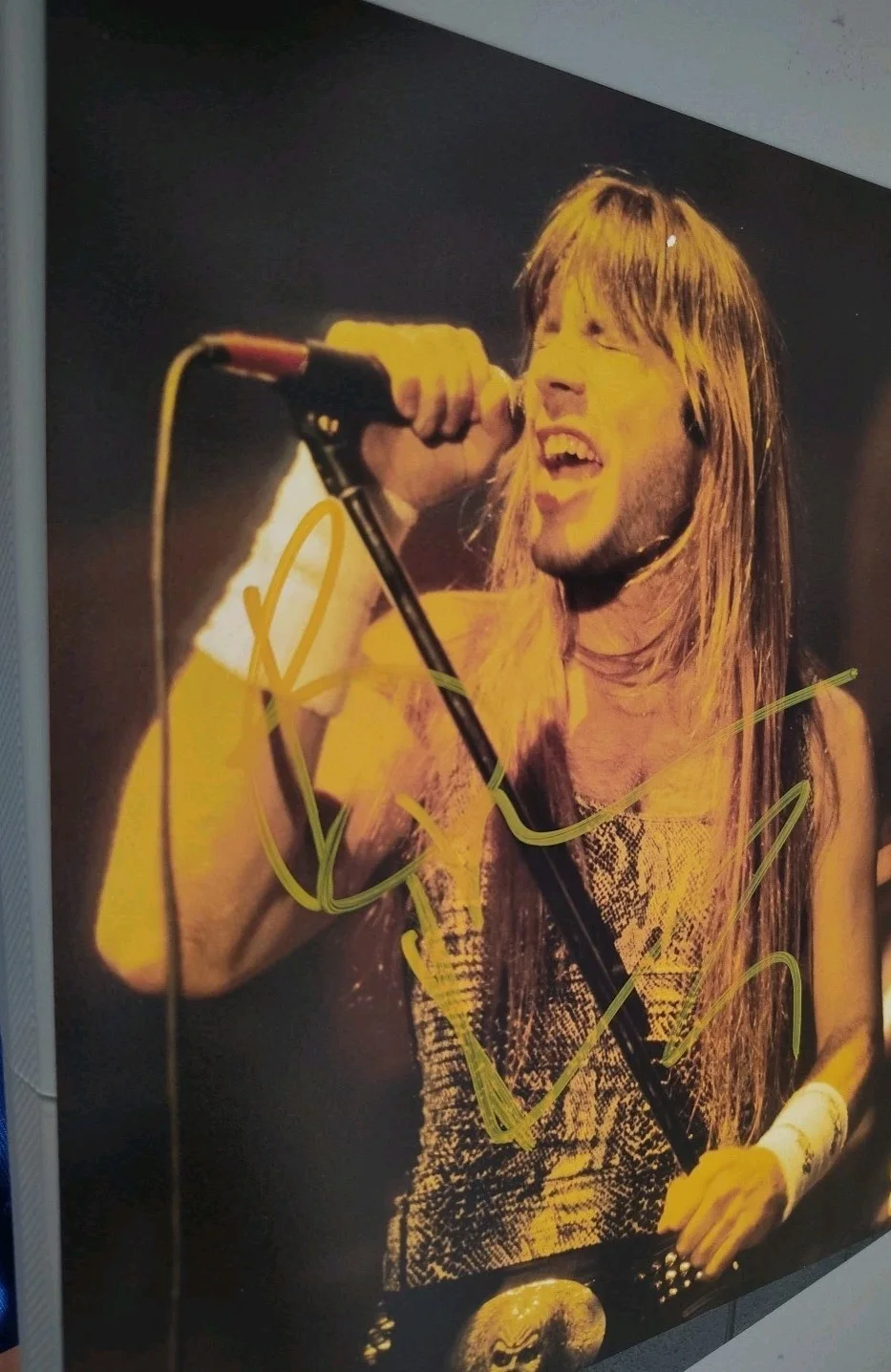 Iron Maiden Bruce Dickinson Signed 8x10 Photo Powerslave Eddie For Diehard Fan, изображение 3