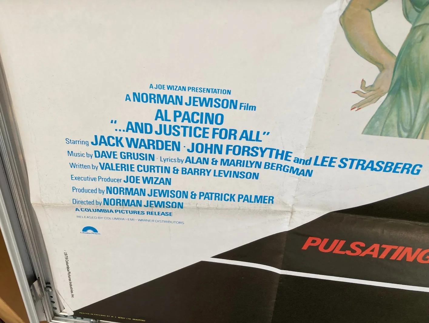 Cinema Poster: AND JUSTICE FOR ALL / CHINA SYNDROME 1979 (Double Bill Quad), изображение 3