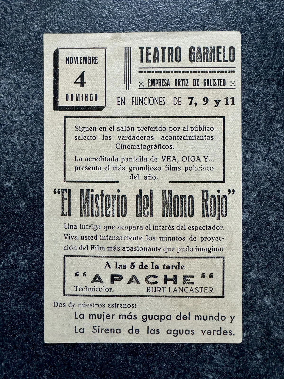 LITTLE RED MONKEY Original 1955 Movie Poster Herald RICHARD CONTE RONA ANDERSON, image 2