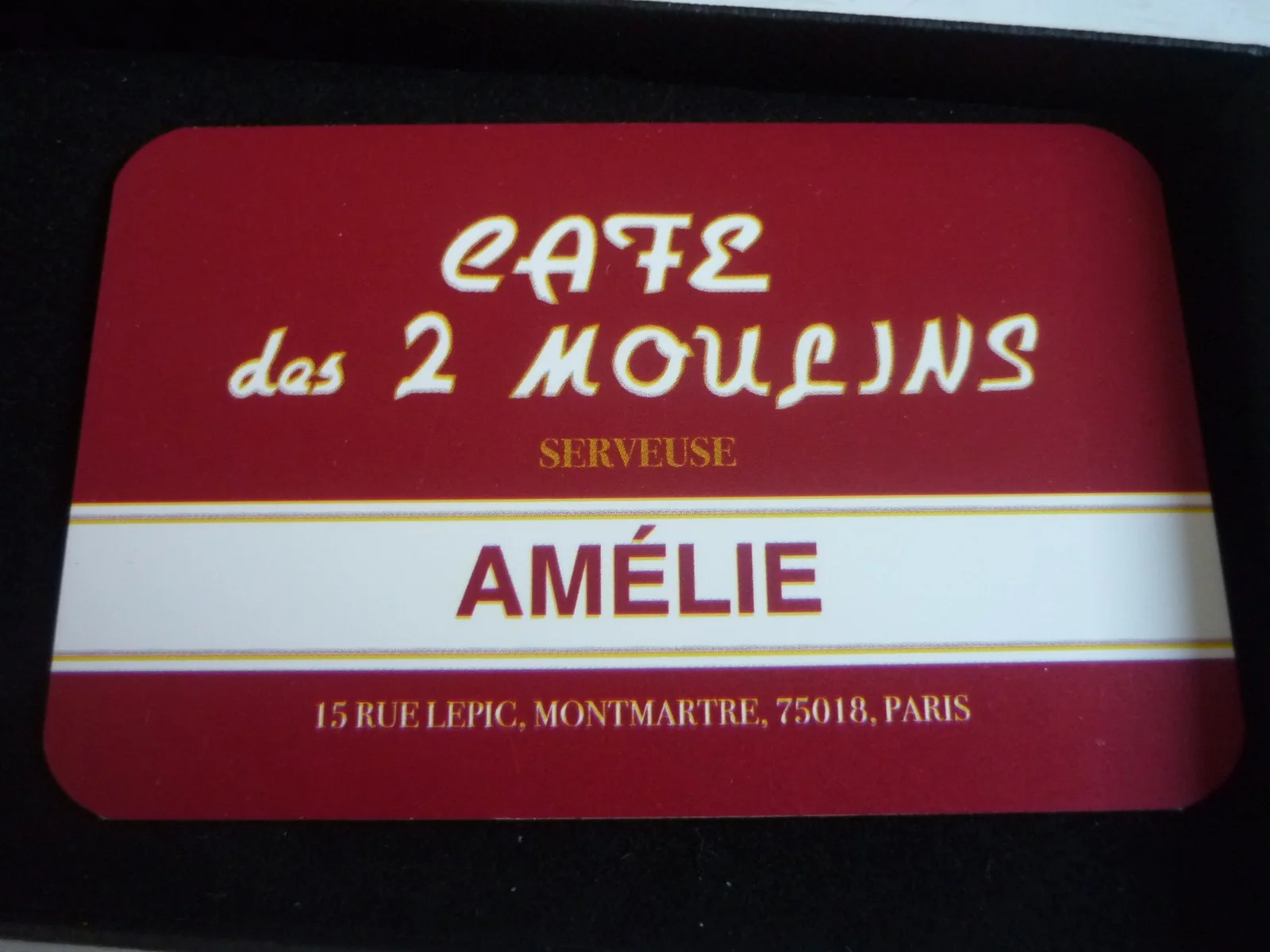 Movie replica prop boxed business card amelie cafe des 2 moulins, изображение 4