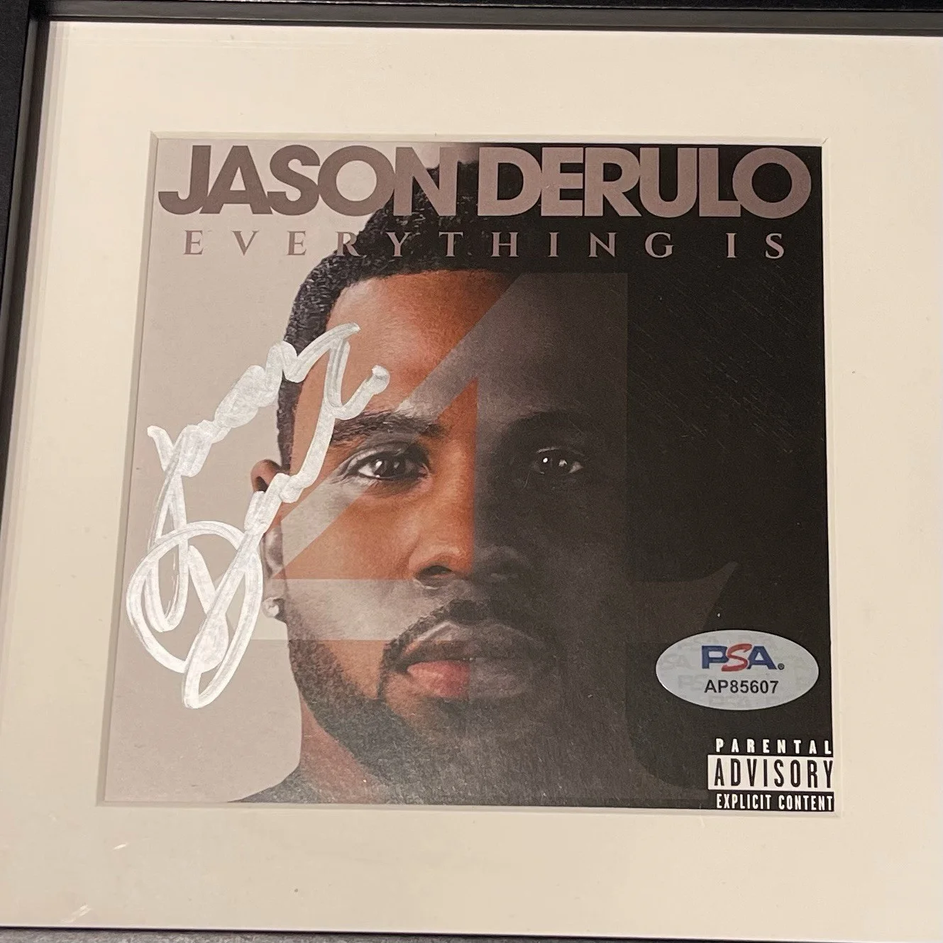 JASON DERULO SIGNED EVERYTHING IS 4 CD ALBUM AUTOGRAPH FRAMED PSA COA, image 2