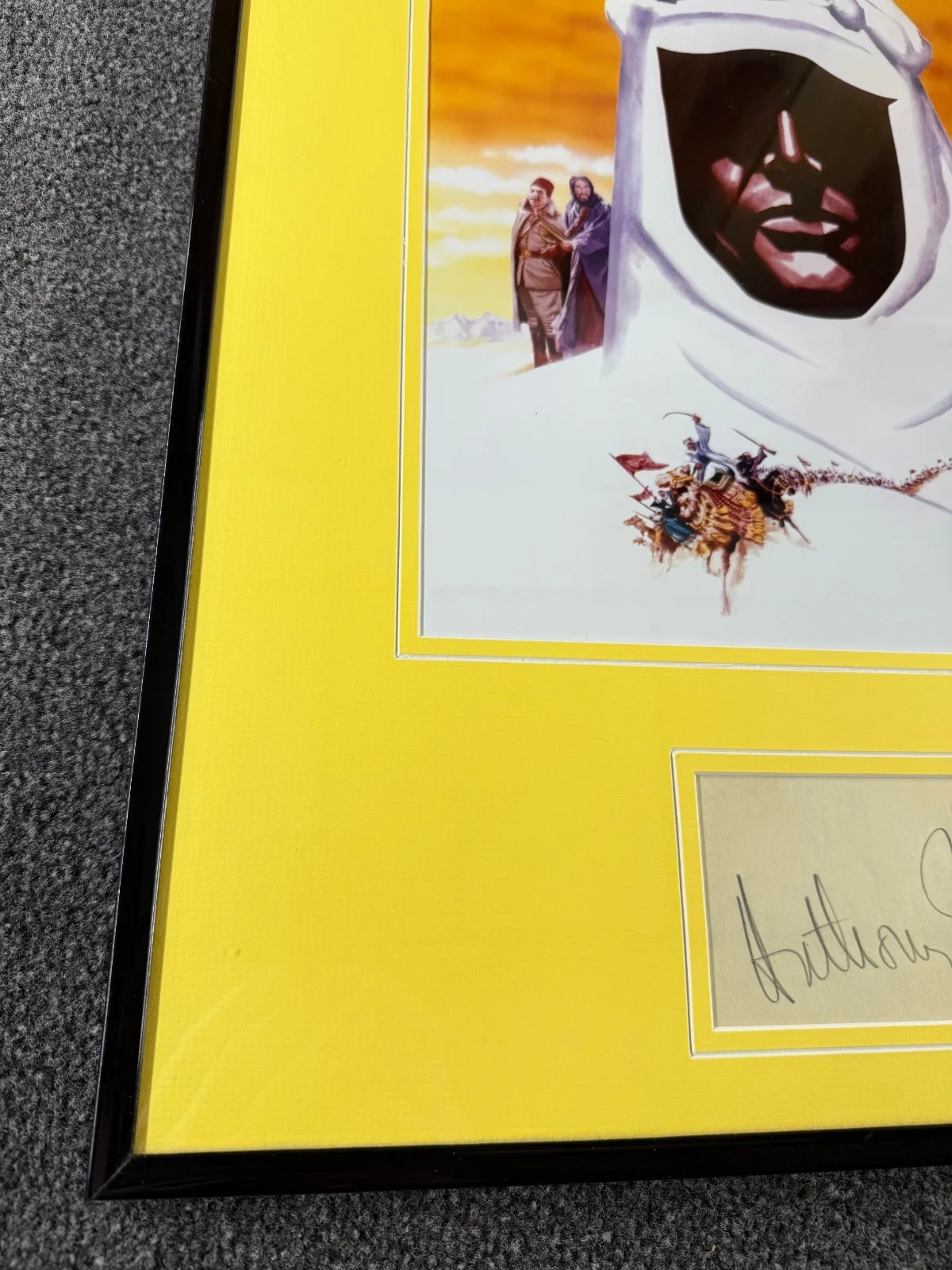Anthony Quinn — Lawrence of Arabia Anthony Quinn Autograph Framed Movie Poster Print Display, изображение 4