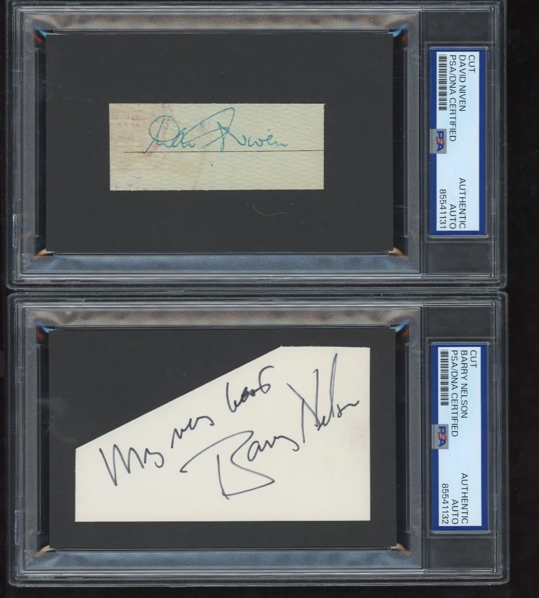 (8) James Bond Actor signed Cut PSA DNA Slab Auto Connery Dalton Moore Craig 007, изображение 3