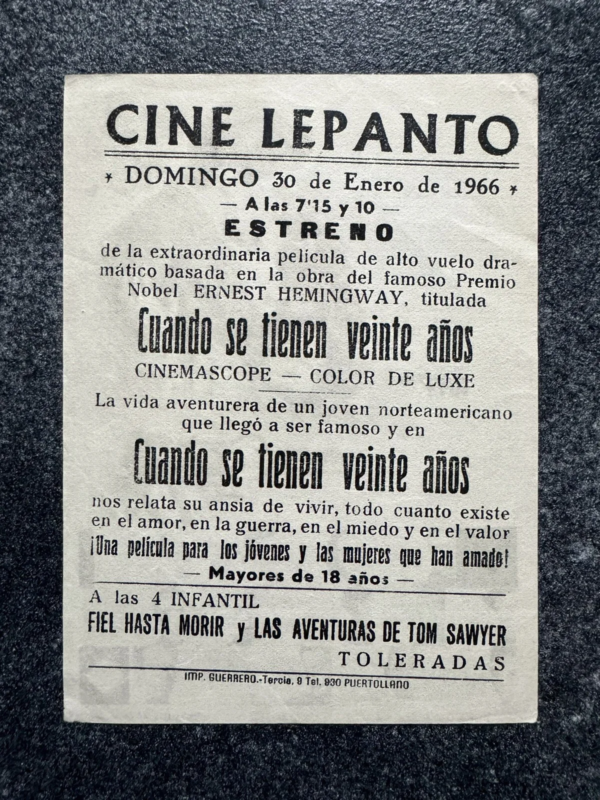 ADVENTURES OF A YOUNG MAN Original Film Poster Herald RICHARD BEYMER DIANE BAKER, изображение 2