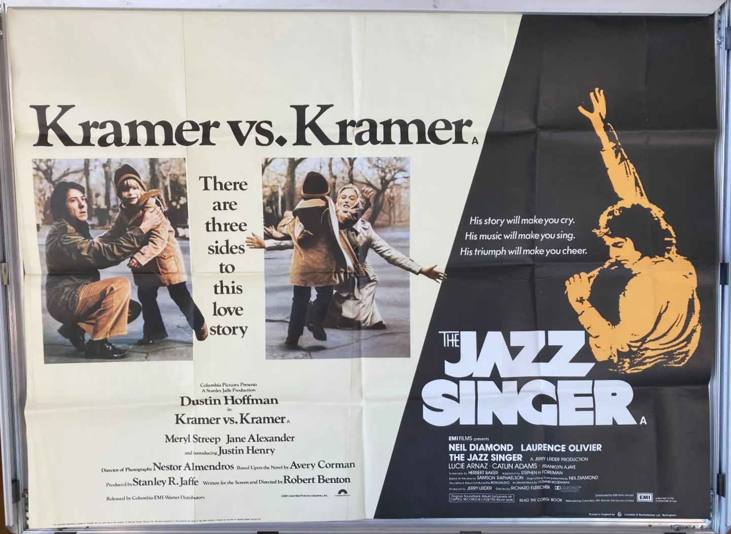 Cinema Poster: KRAMER VS KRAMER / JAZZ SINGER 1980s (Double Bill Quad), image 2