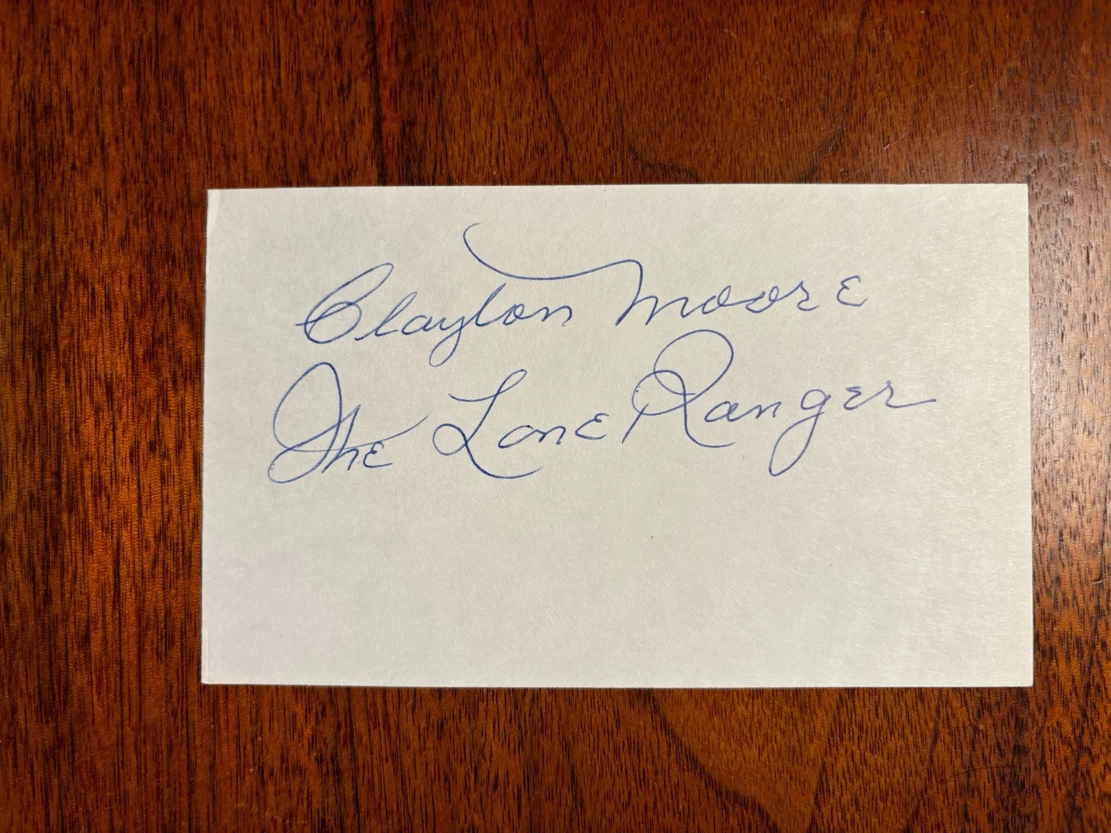Clayton Moore — Stunning 3x5 Signed by Clayton Moore as "The Lone Ranger" + Unsigned 8x10 Photo, изображение 2