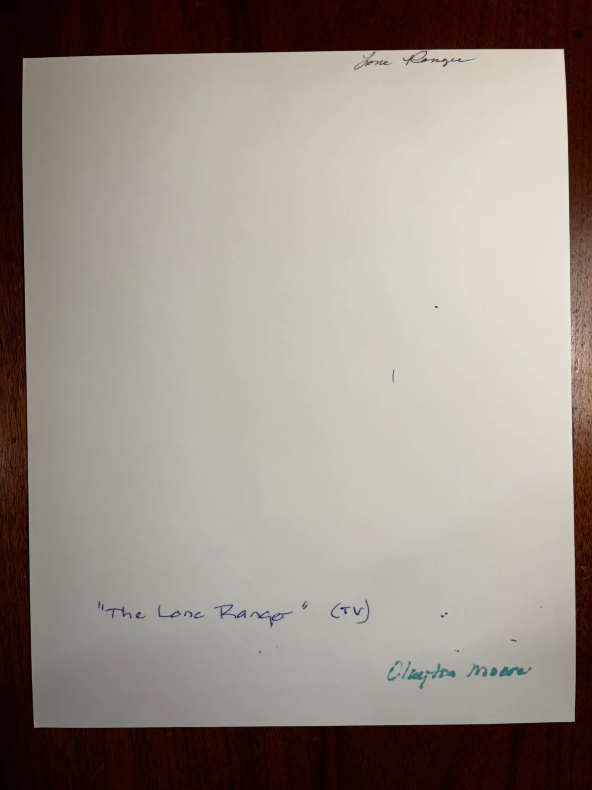Clayton Moore — Stunning 3x5 Signed by Clayton Moore as "The Lone Ranger" + Unsigned 8x10 Photo, изображение 5