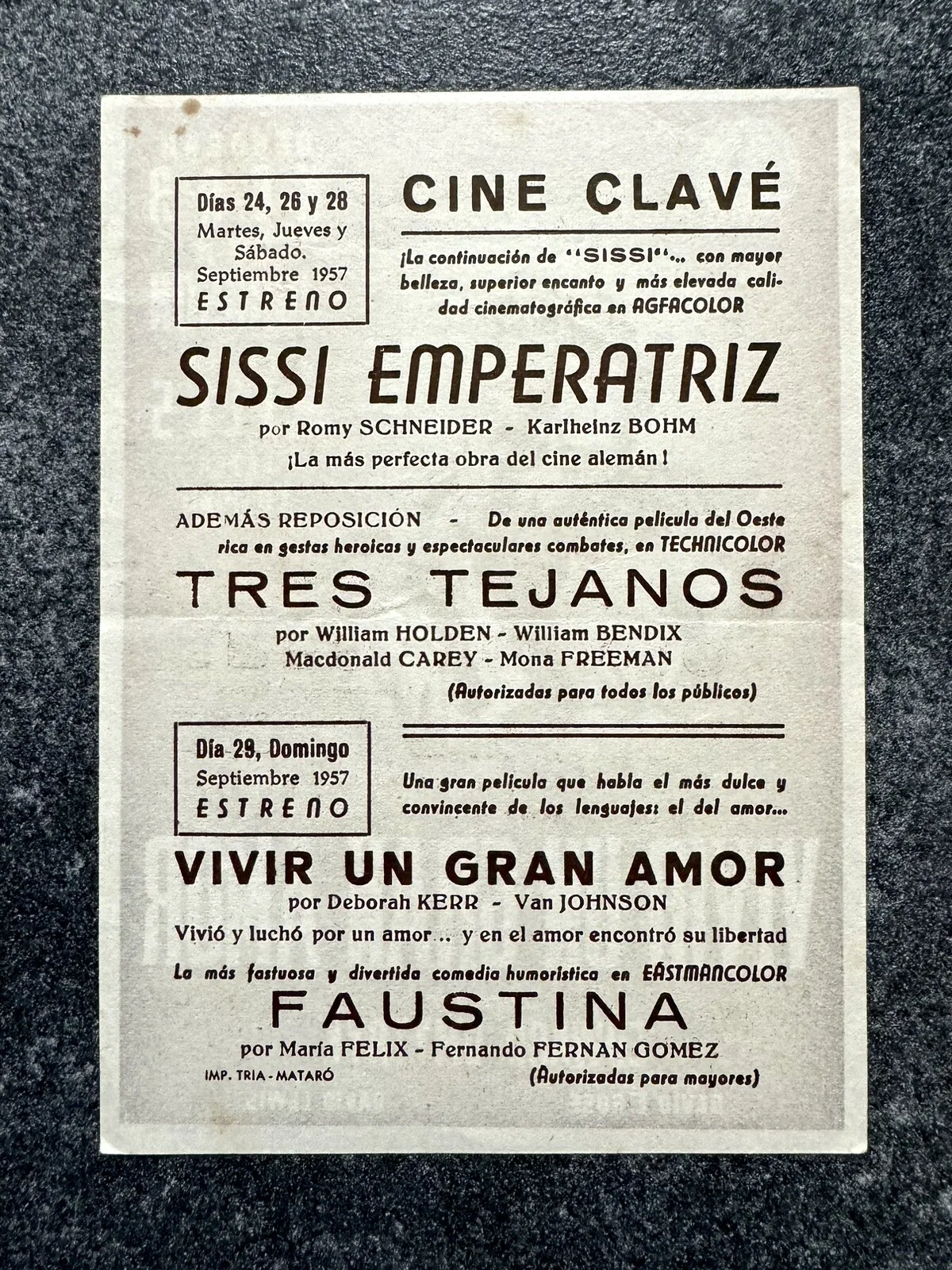 THE END OF THE AFFAIR Original 1957 Movie Poster Herald DEBORAH KERR VAN JOHNSON, изображение 2