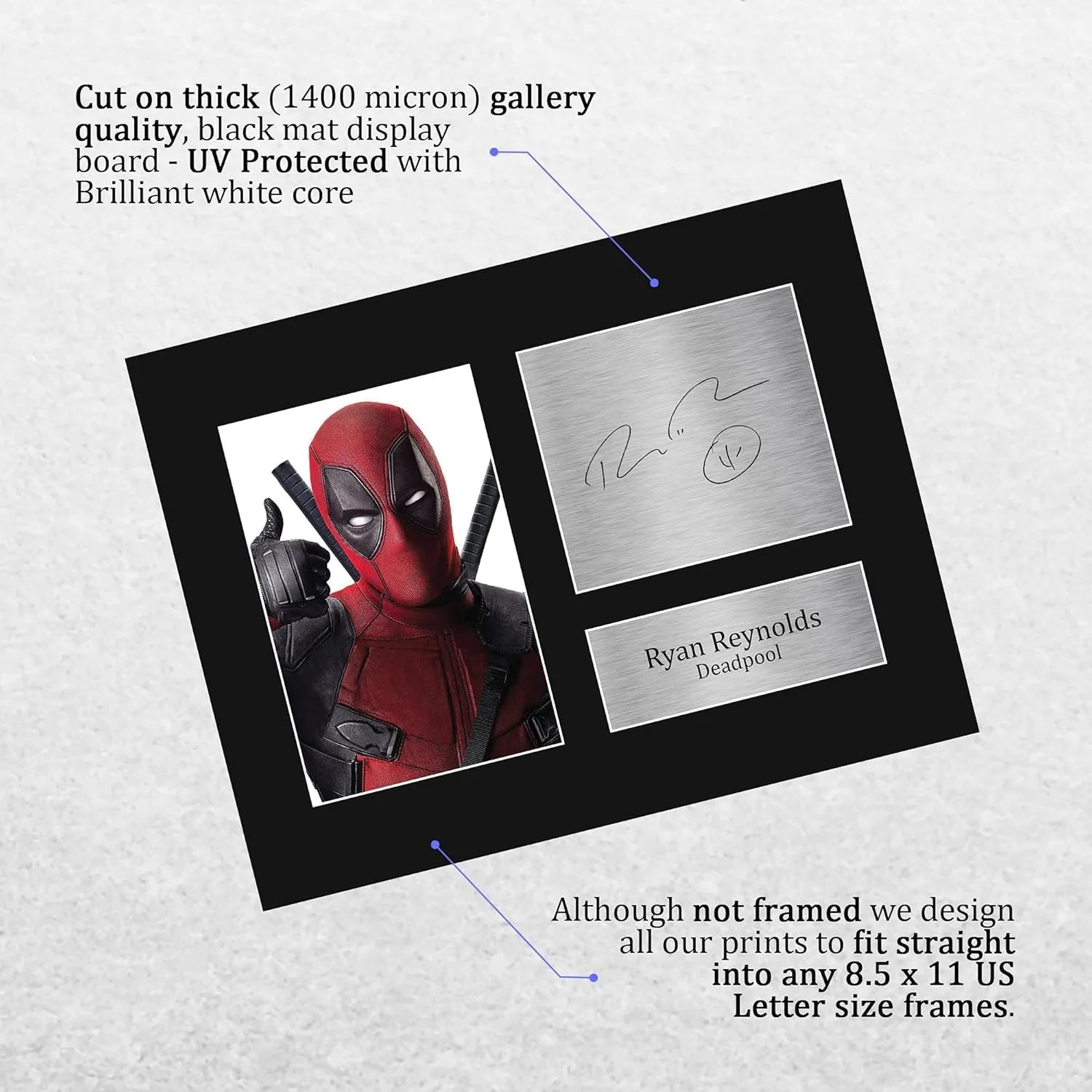 Ryan Reynolds — Stunning Ryan Reynolds Deadpool Autograph Print - Unframed Gift for All Ages, изображение 5