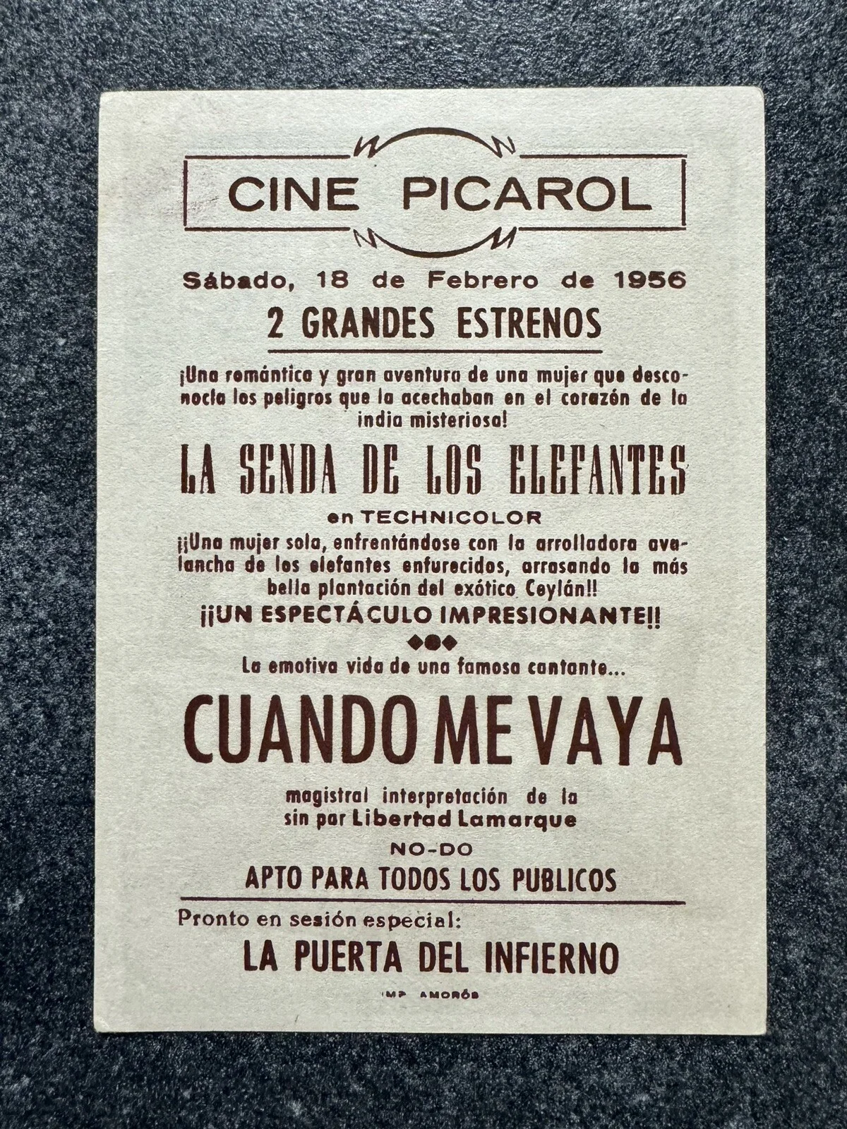 ELEPHANT WALK Original 1956 Movie Poster Herald ELIZABETH TAYLOR PETER FINCH, изображение 2
