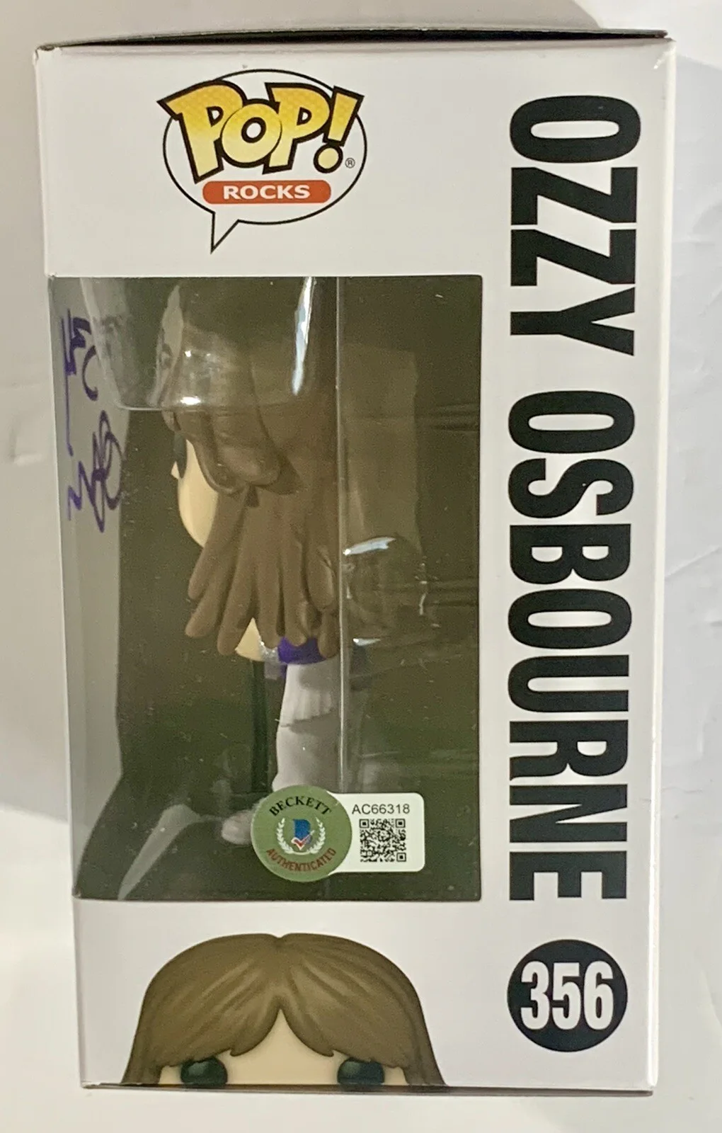 Ozzy Osbourne signed Funko Pop 356 beckett loa Black Sabbath, изображение 3