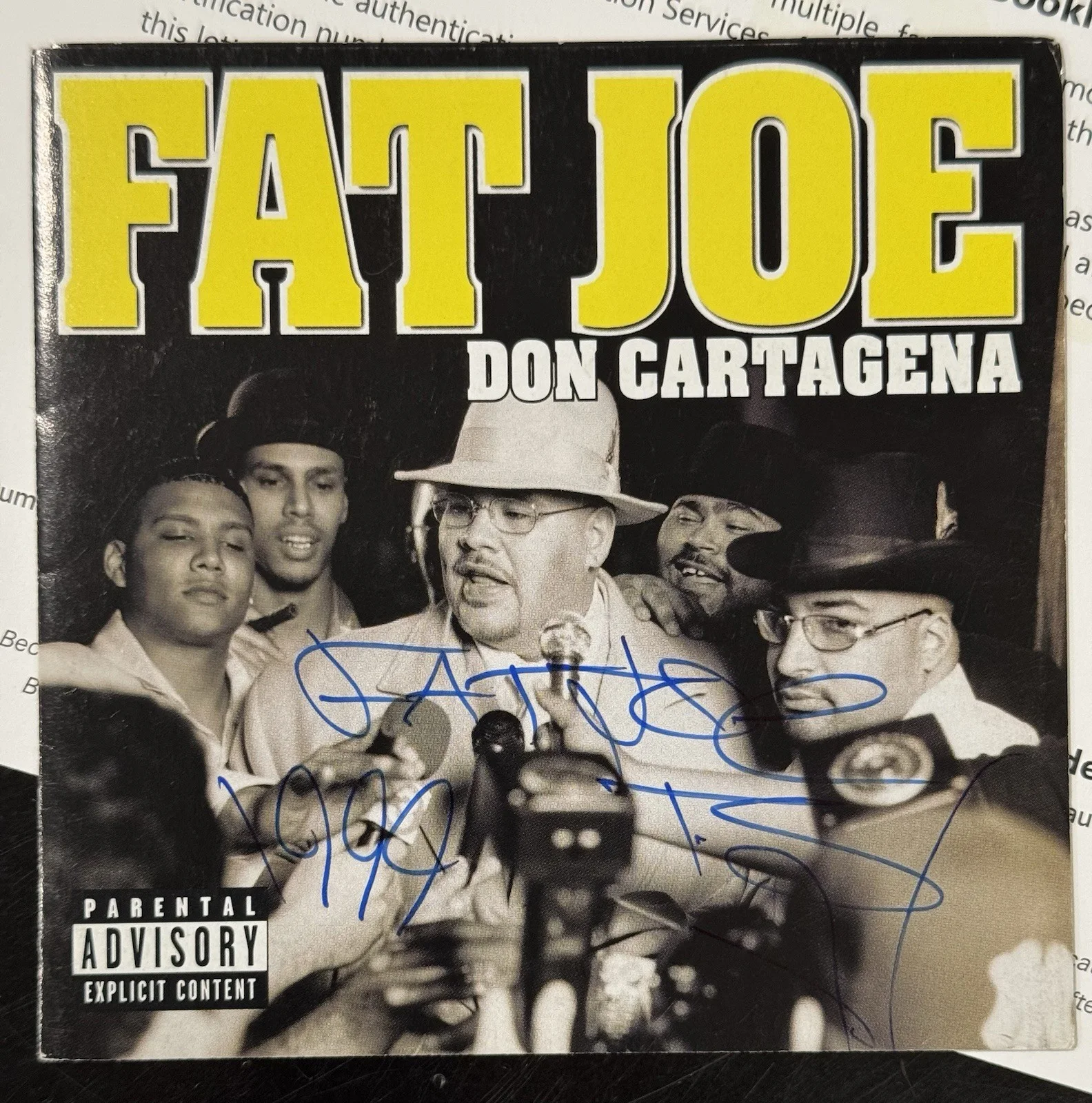 Fat Joe vintage 1999 signed autographed Don Cartagena cd booklet Beckett COA, изображение 2