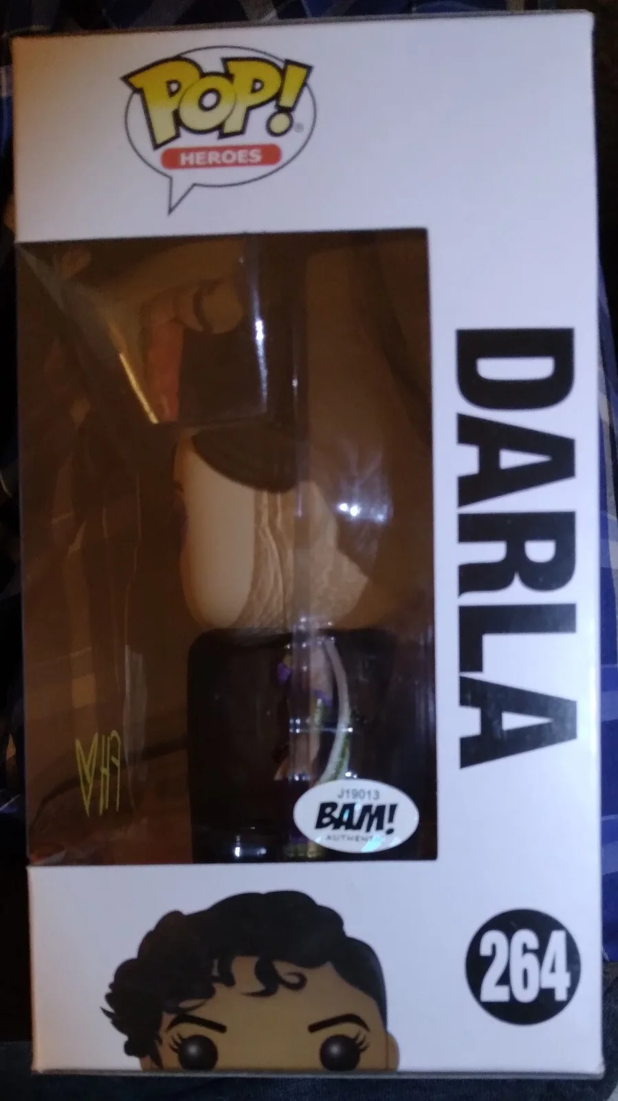Faithe Herman — Faithe Herman Signed "Shazam" Darla #264 Funko POP! BAM COA, изображение 2