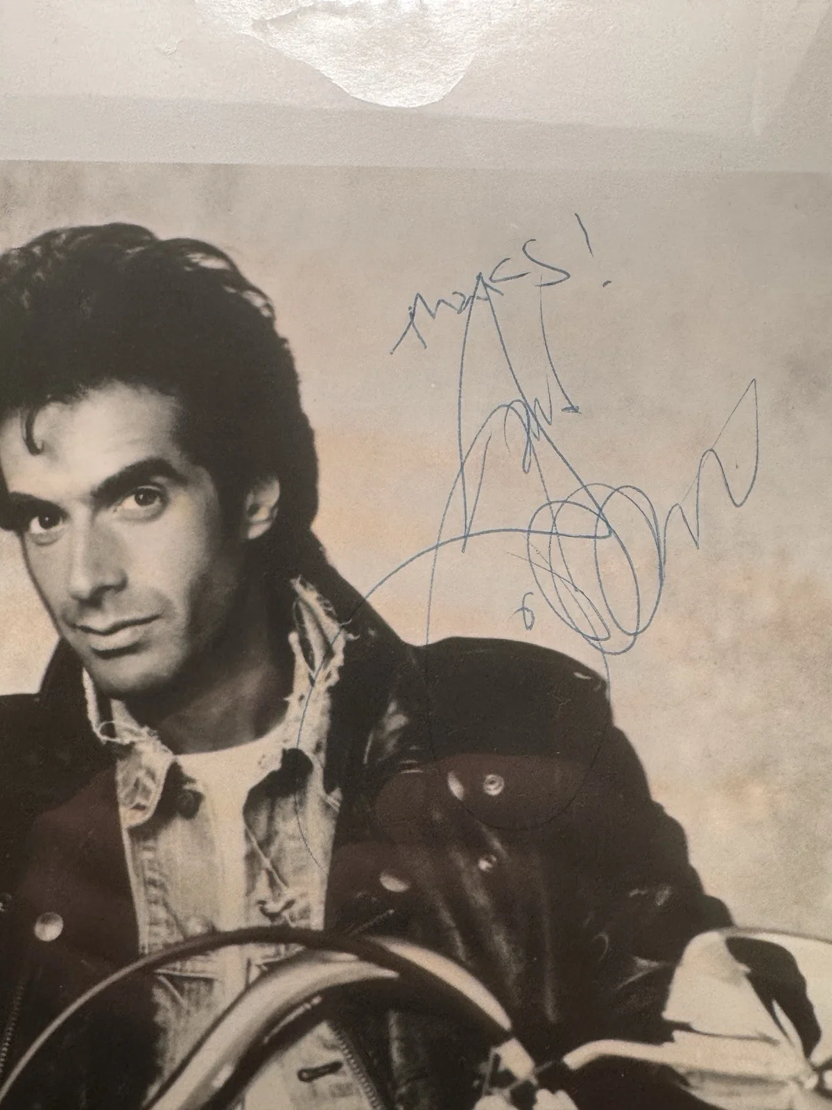 David Copperfield — David Copperfield IN PERSON Auto 8X10 Black & White Photo (NO COA) Damage To Top, изображение 2