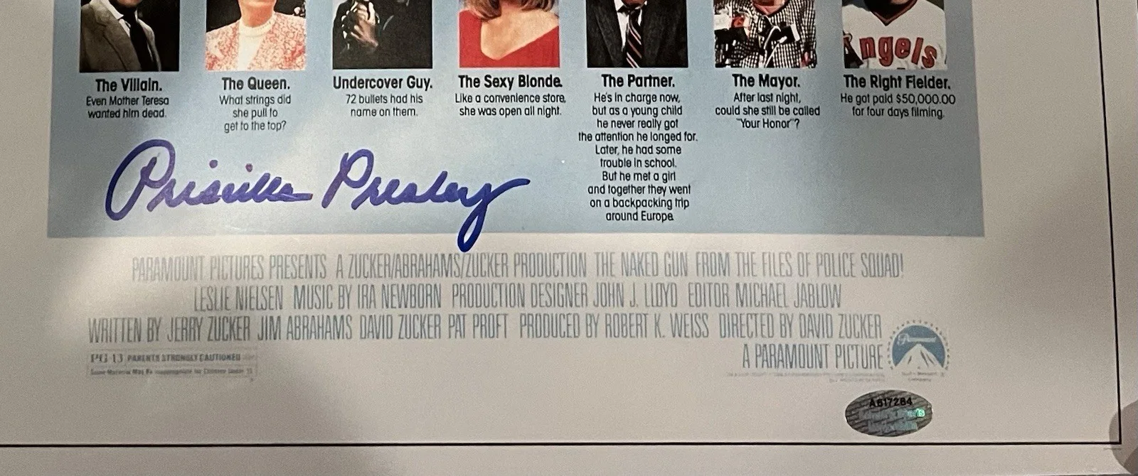 Priscilla Presley — Priscilla Presley Signed "The Naked Gun" 11x17 Movie Poster (Schwartz), изображение 2