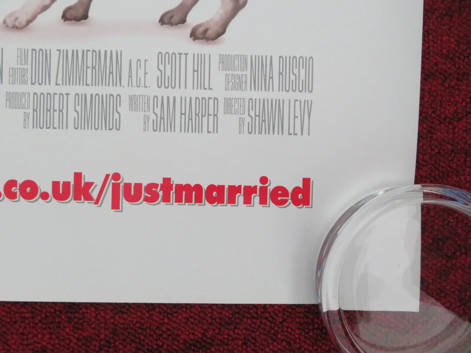 JUST MARRIED UK QUAD ROLLED POSTER ASHTON KUTCHER BRITTANY MURPHY 2003, image 5