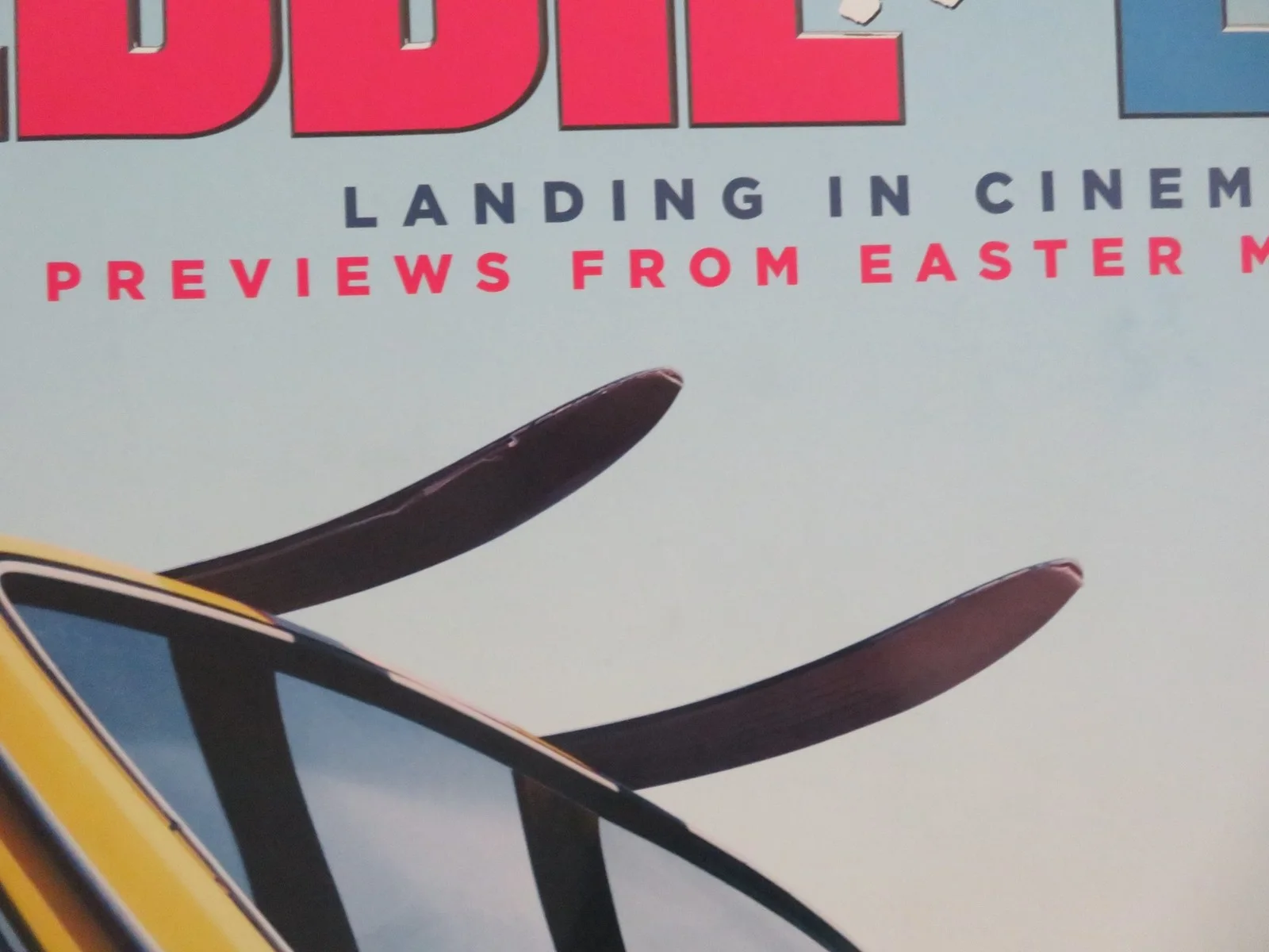 EDDIE THE EAGLE UK QUAD ROLLED POSTER TARON EGERTON HUGH JACKMAN 2015, image 2