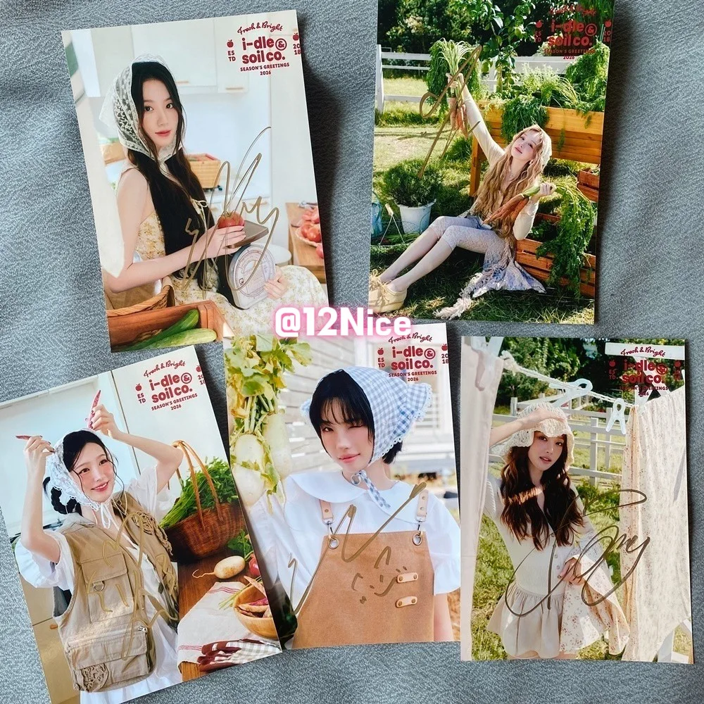 IDLE i-dle Autographed Signed Photo Autographs KPOP Collectibles 4*6 2025 #Nice, image 2