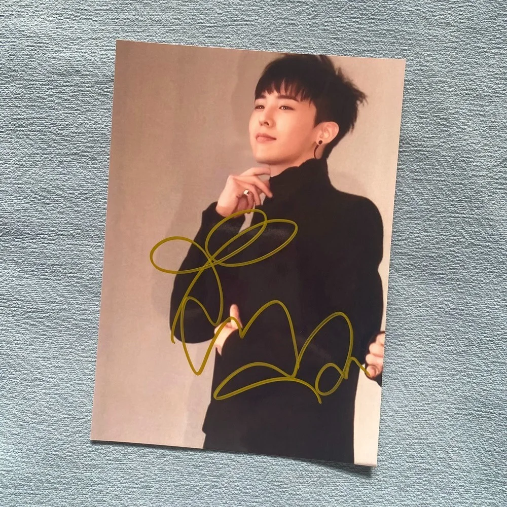 G-Dragon — BIGBANG K-POP BIG STAR G-Dragon Autographed Hand Signed Photo 4*6 #Nice, image 4